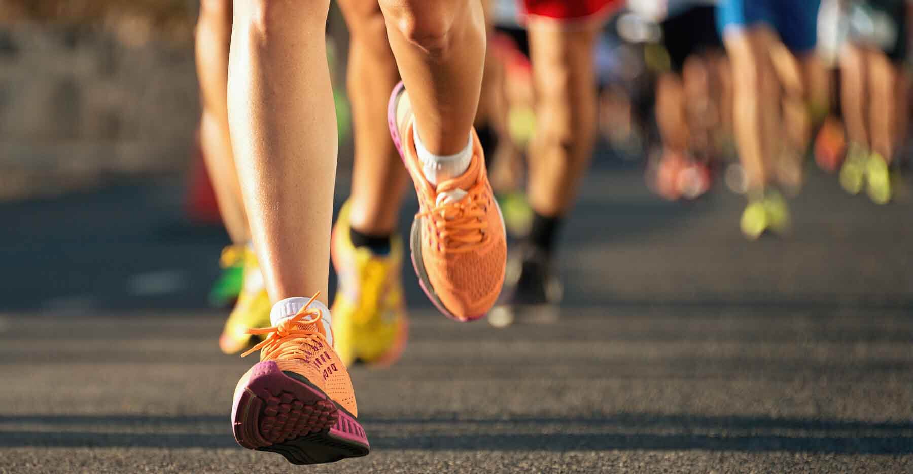 Marathon running in the light of evening
